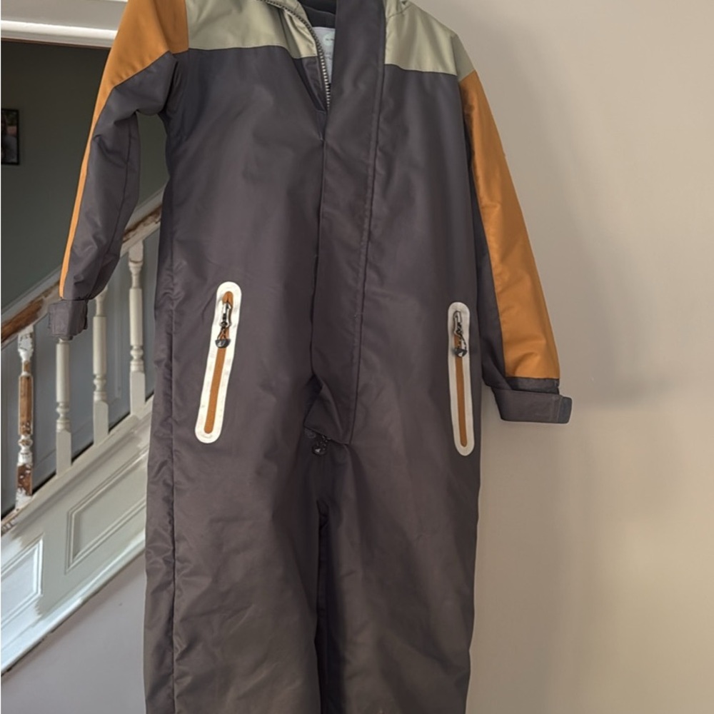 Deux par Deux Gray and Orange Kids Jacket